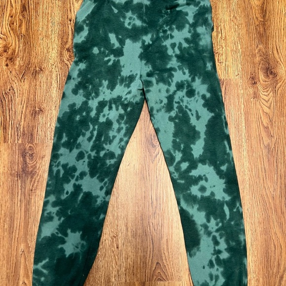 Men's Green Tie-Dye Joggers - Picture 4 of 4